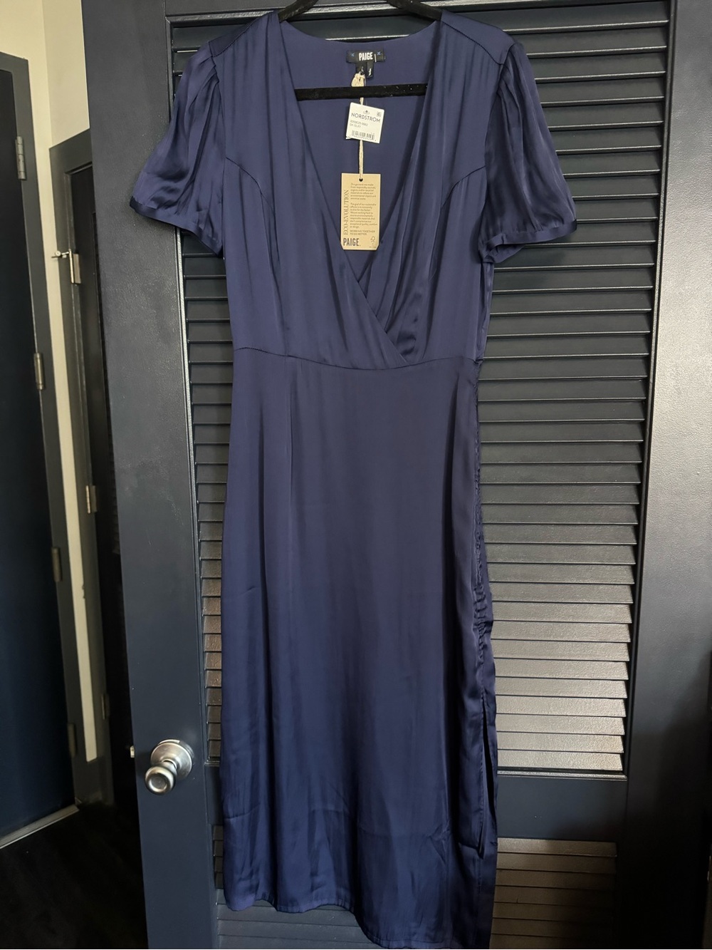 NWT PAIGE Manuela Dark Galaxy Midi Dress Size 4